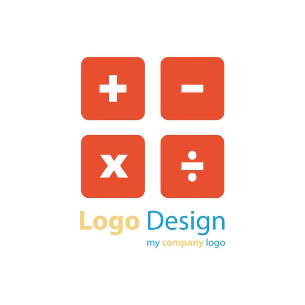 Logotipo da calculadora Cor laranja Design —  Vetores de Stock