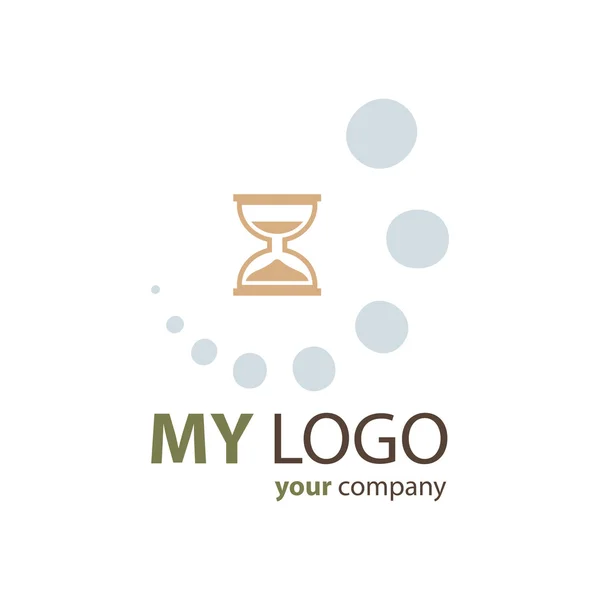 Design ampulheta logotipo cor marrom —  Vetores de Stock
