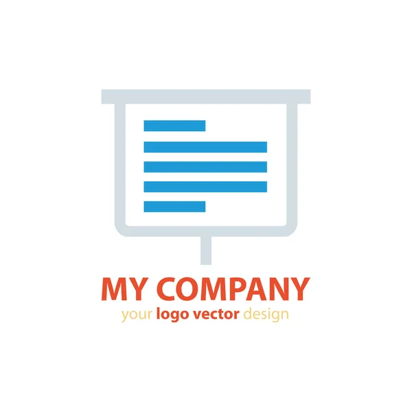 Présentation Logo design bleu, couleur orange — Image vectorielle