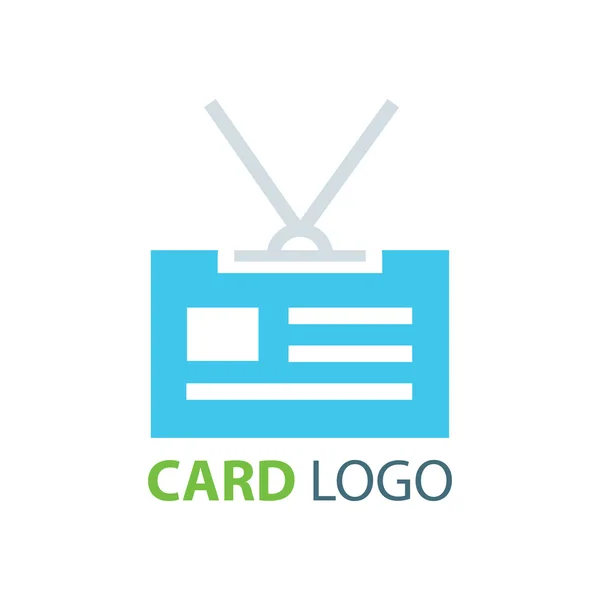 Logotipo do cartão de design cor azul —  Vetores de Stock