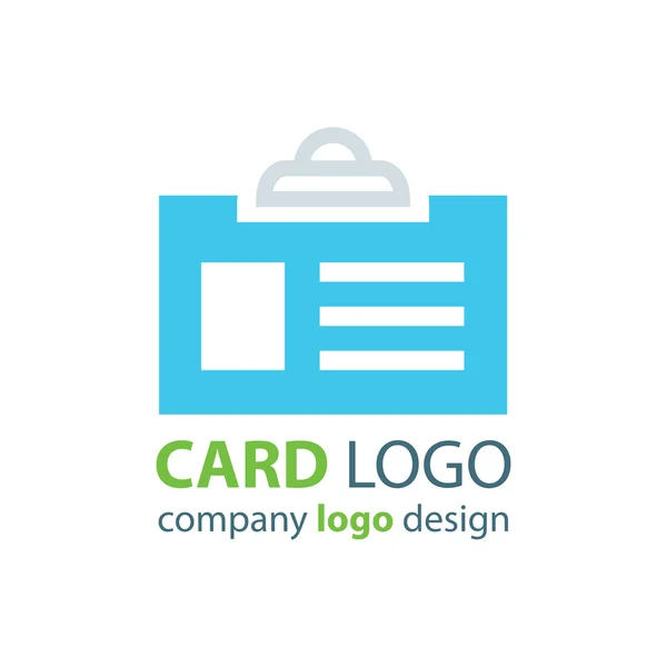 Design do logotipo do cartão cor azul —  Vetores de Stock