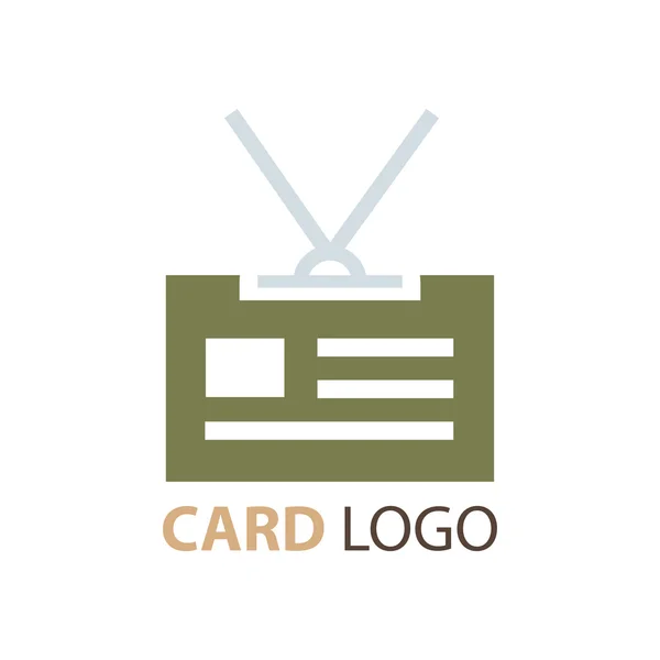 Design cartão logotipo cor verde —  Vetores de Stock