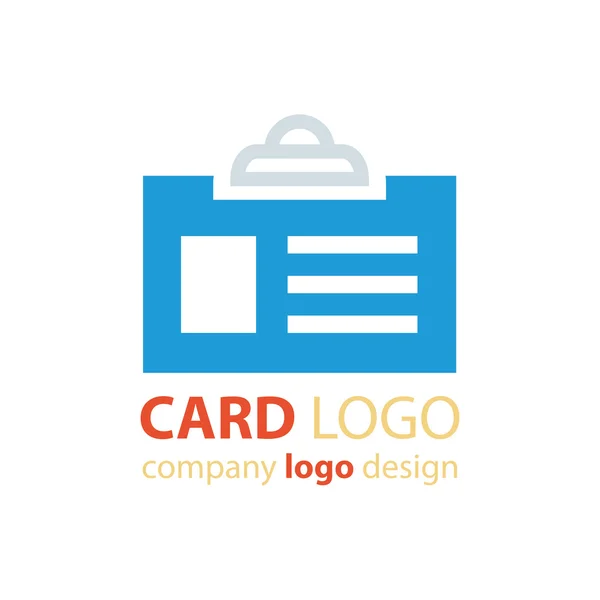 Design do logotipo do cartão cor azul —  Vetores de Stock