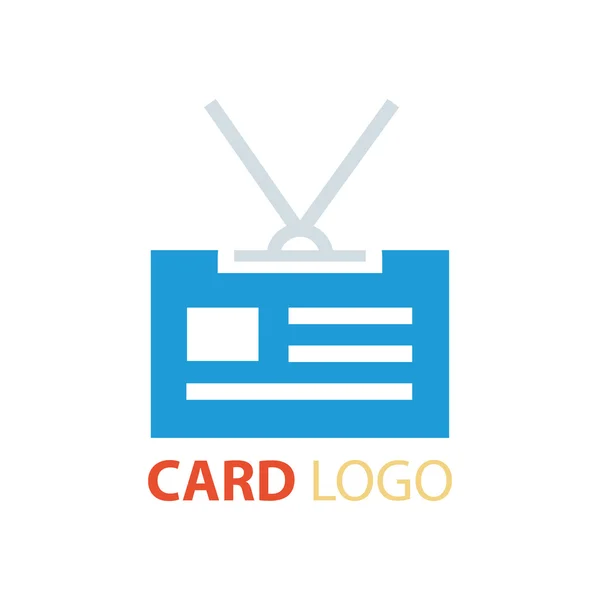 Logotipo do cartão de design cor azul —  Vetores de Stock