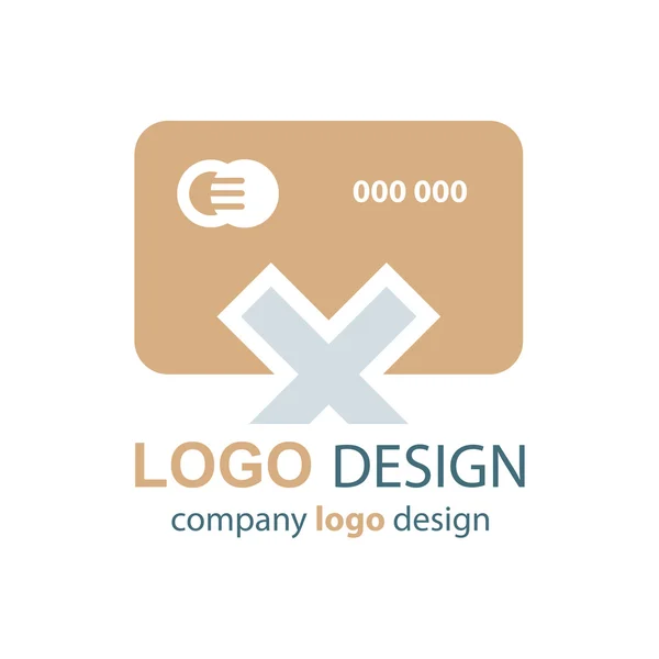 Design cartão logotipo design marrom —  Vetores de Stock