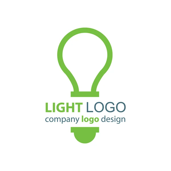 Logo leggero design verde — Vettoriale Stock