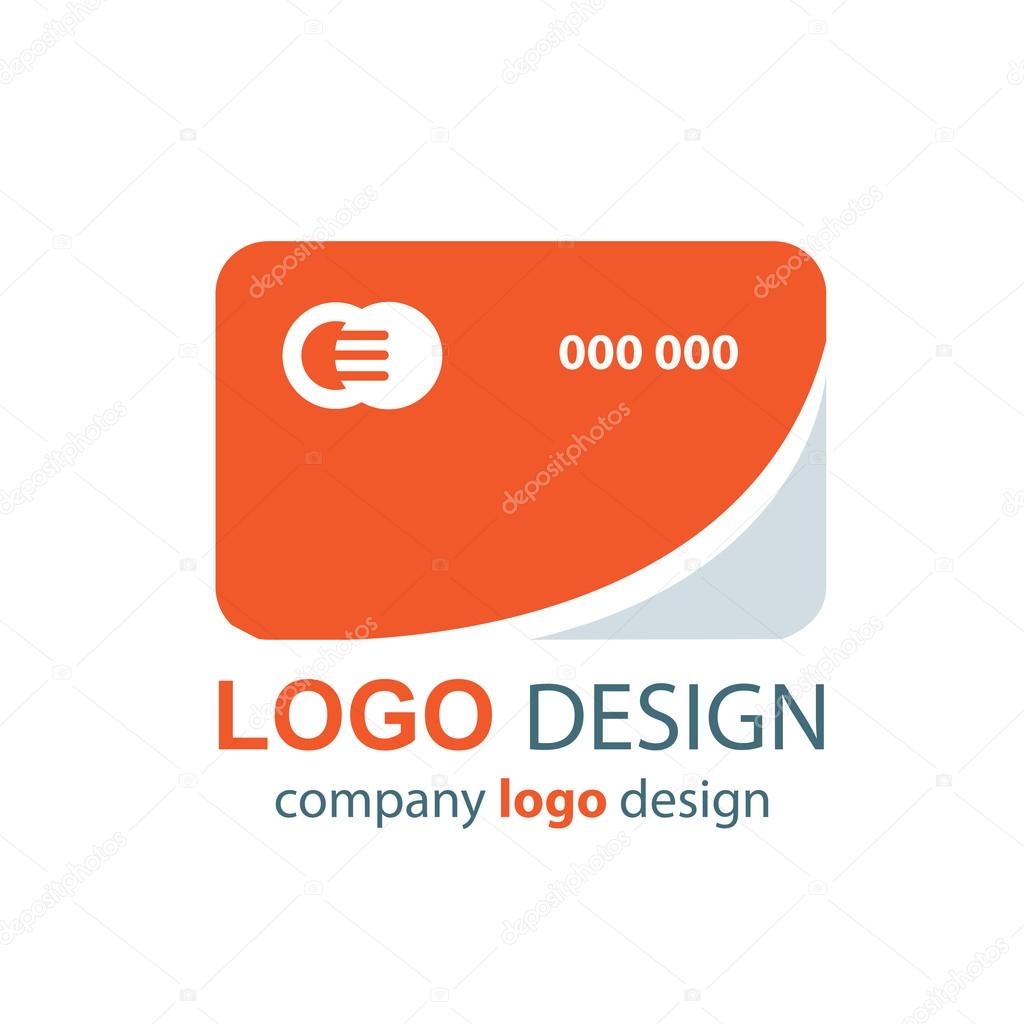 Card logo  orange design