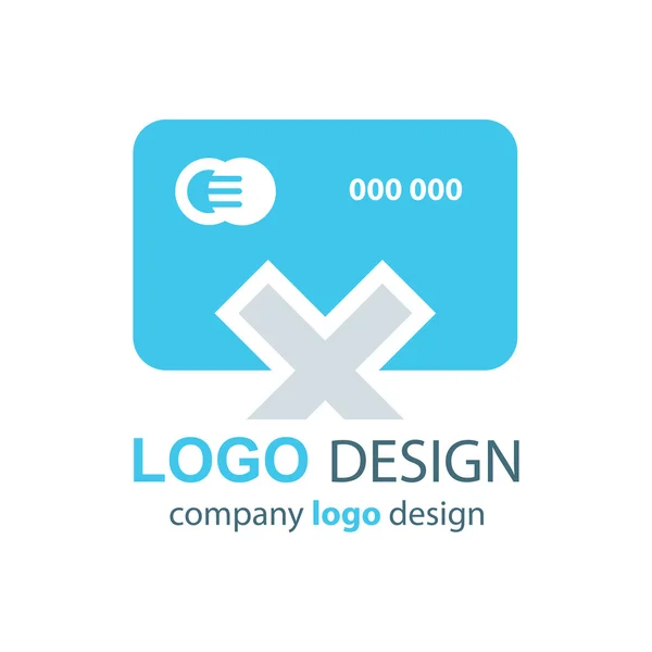 Design cartão logotipo design azul —  Vetores de Stock