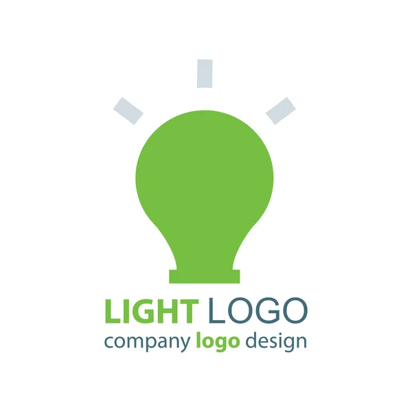 Luz logotipo vetor verde design — Vetor de Stock
