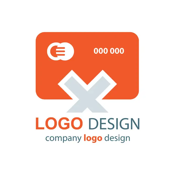 Design-kort orange Logotypdesign — Stock vektor