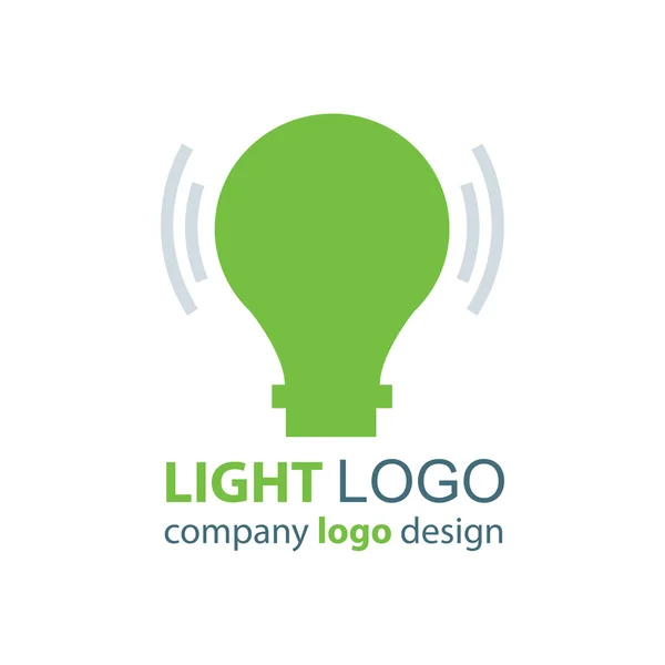 Design logo leggero design verde — Vettoriale Stock