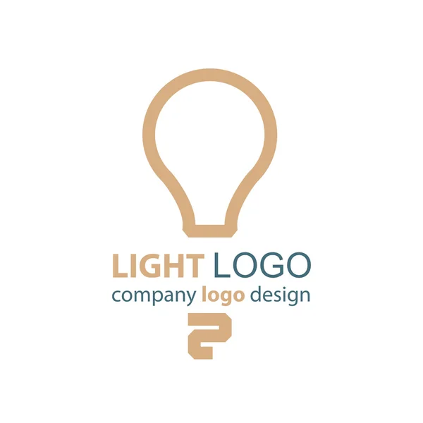 Дизайн світлого логотипу коричневий дизайн — стоковий вектор