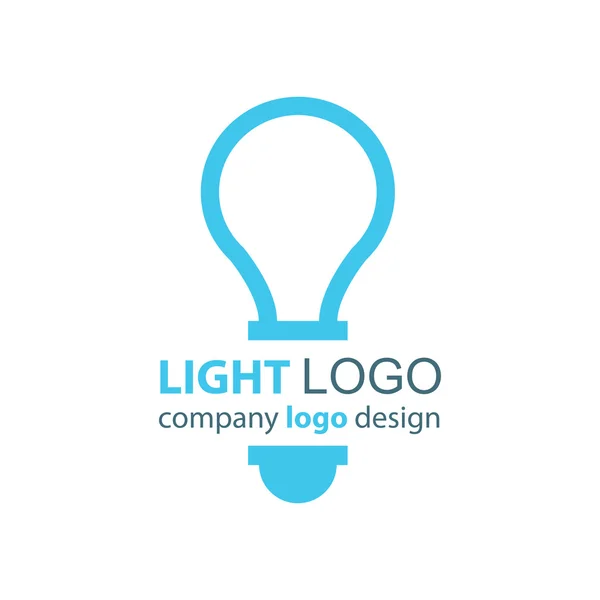 Logo leggero disegno blu — Vettoriale Stock