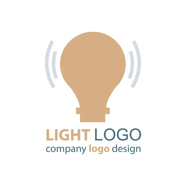 Дизайн світла логотип коричневий дизайн — стоковий вектор