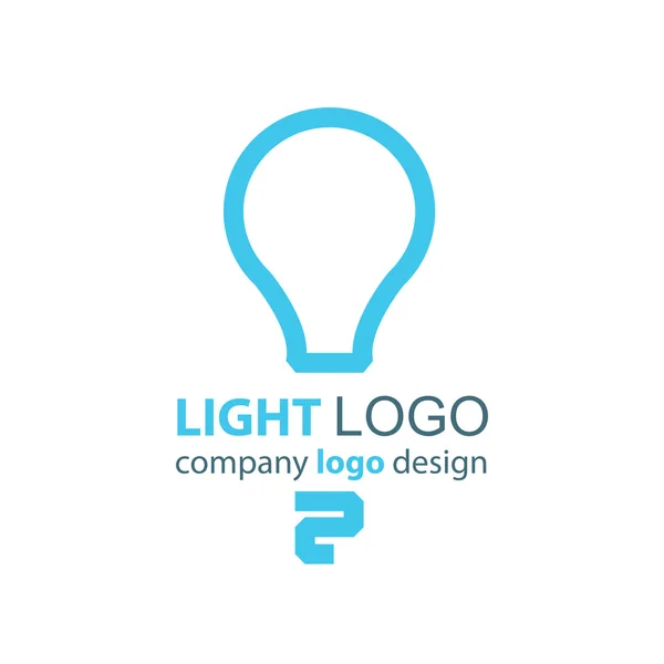 Light logo design blue design — Stock Vector