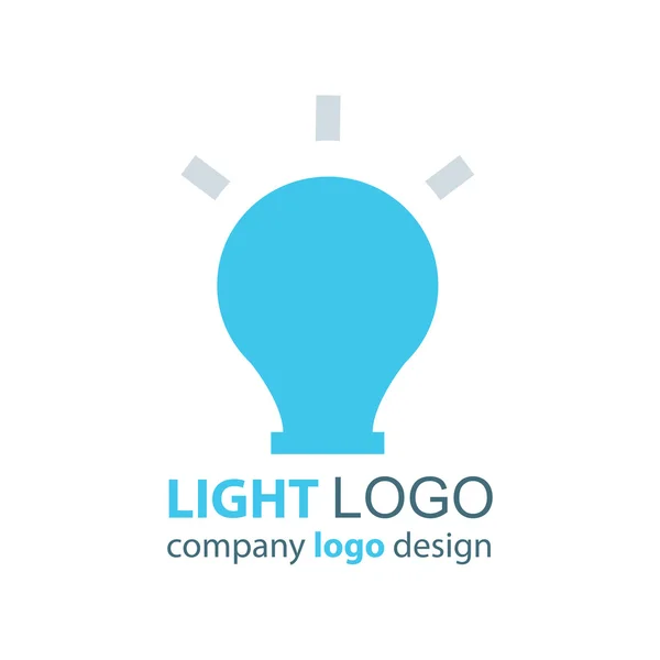 Luce logo vettoriale blu design — Vettoriale Stock
