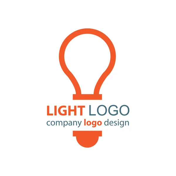 Світлий логотип помаранчевий дизайн — стоковий вектор