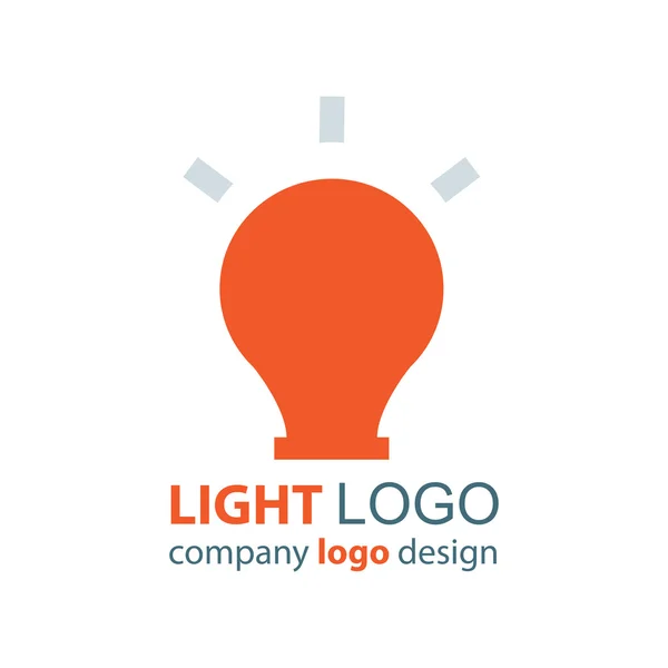 Logotipo luz design vetor laranja —  Vetores de Stock