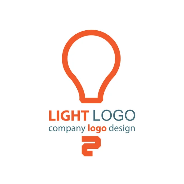 Logo léger design orange design — Image vectorielle