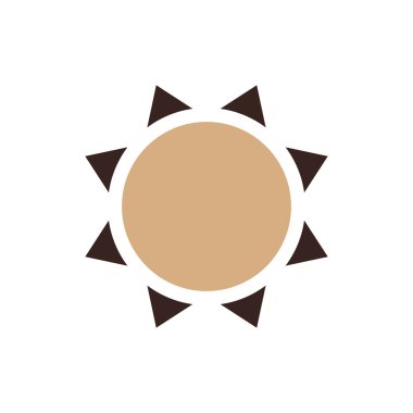 Güneş simge vektör kahverengi renk