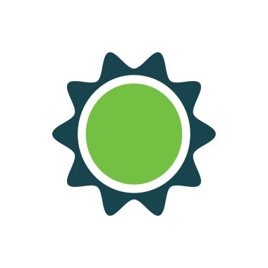 Güneş simgesi tasarım yeşil