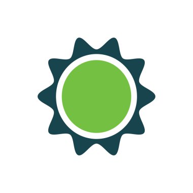 Güneş simgesi tasarım yeşil