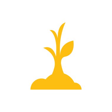 Fidan simgesi sarı vektör tasarım eps 10.