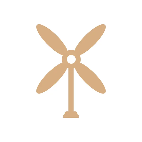 Дизайн піктограми вітрової турбіни коричневого кольору — стоковий вектор