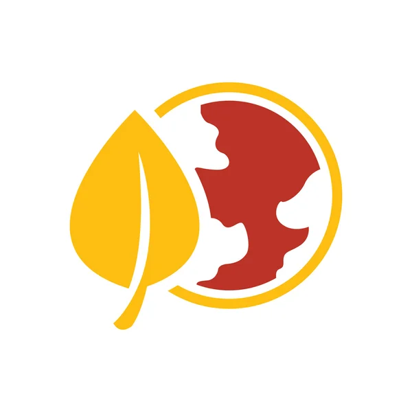 Дизайн Ікона Земля жовтий і червоний кольори — стоковий вектор