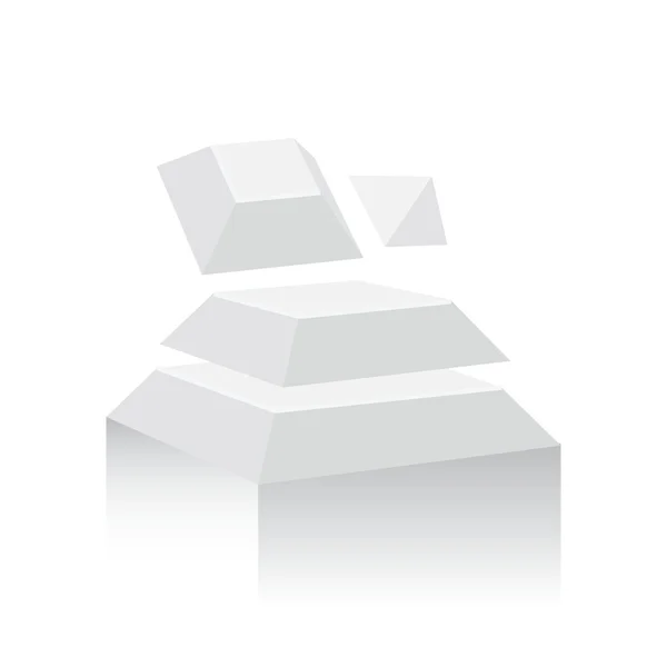 Objeto abstrato 3D cor branca —  Vetores de Stock