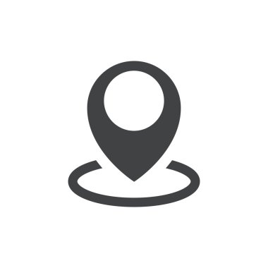 PIN düz simgesi ve Logo tasarımı