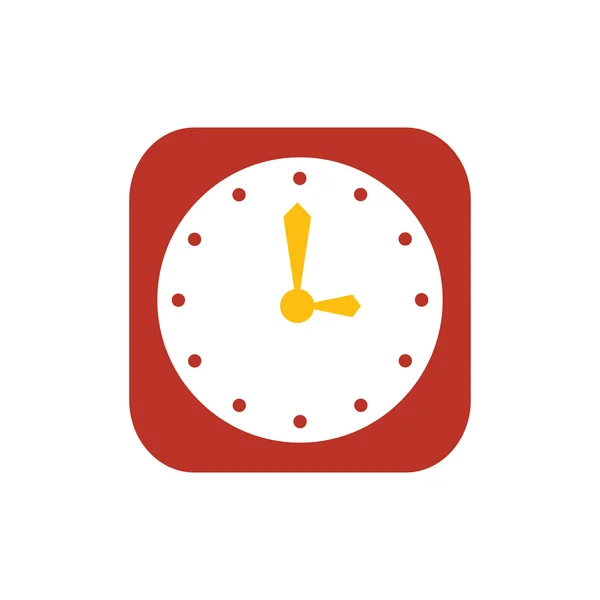 Reloj icono plano y vector de logotipo — Archivo Imágenes Vectoriales