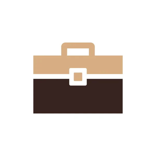 Saco ícone plana e logotipo cor marrom —  Vetores de Stock