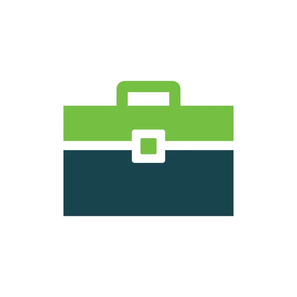 Saco ícone plana e logotipo verde, cor azul —  Vetores de Stock