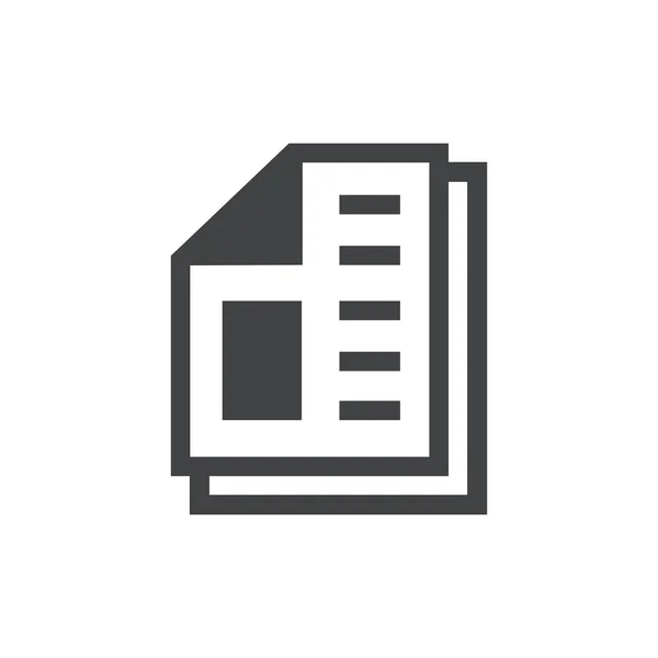 Ícone de papel e vetor Logo —  Vetores de Stock