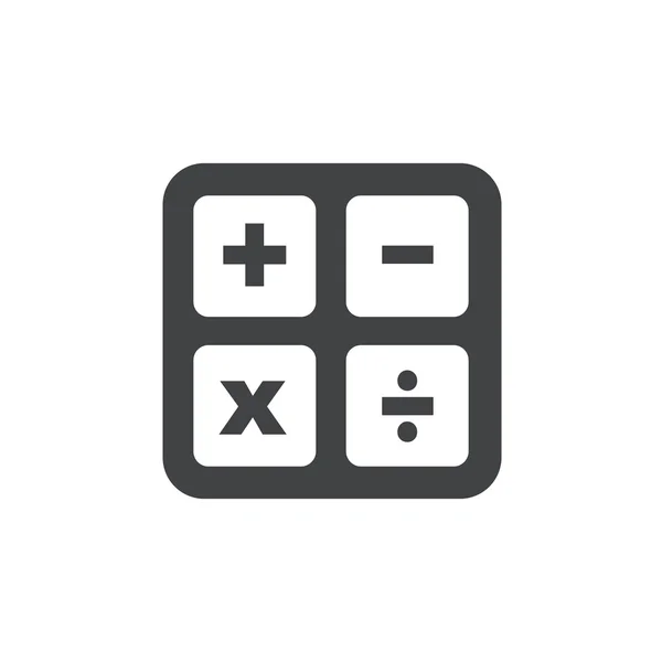 Calculadora diseño plano logotipo e icono — Vector de stock