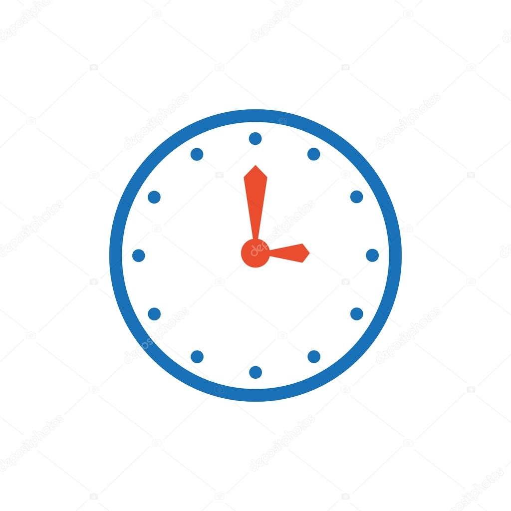 Vector Clock Flat Icon And Logo Blue Orange Premium Vector In Adobe Illustrator Ai Ai Format Encapsulated Postscript Eps Eps Format