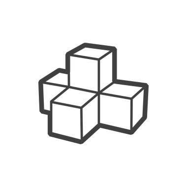 simge küp tasarım vektör tasarımı