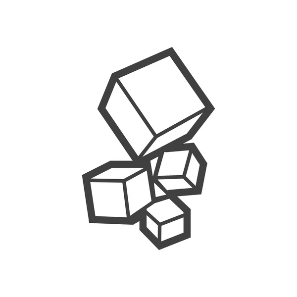 Κύβοι στοιχείο 3d εικονίδιο — Διανυσματικό Αρχείο