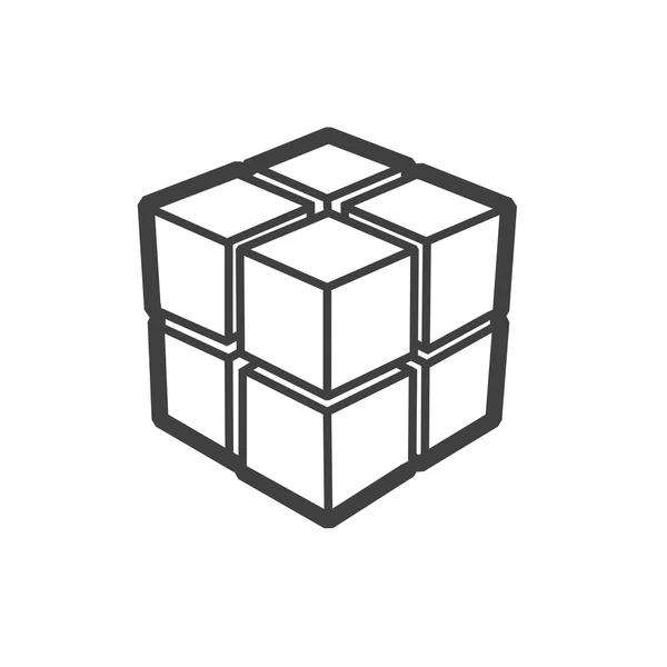 Κύβος εικονίδιο σχεδιασμός διάνυσμα — Διανυσματικό Αρχείο