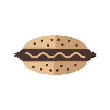 Sandviç simgesi kahverengi renk tonu