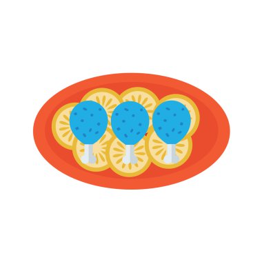 Kızarmış tavuk salata simgesiyle