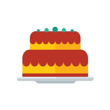 çizgi film kek yemek sarı tonu renk simgesine