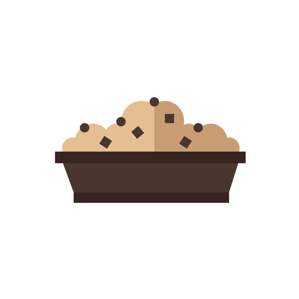 Box lunch pictogram bruin kleurtoon — Stockvector