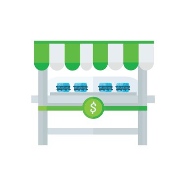 Burger karikatür Dükkanı, mavi renk