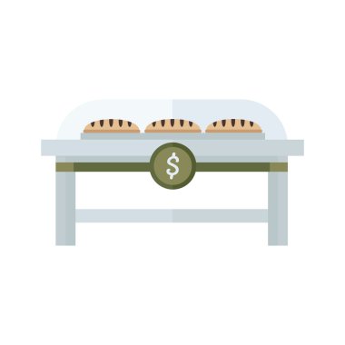 Fransız ekmeği Dükkanı kahverengi, yeşil renk