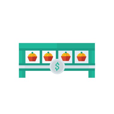 küp kek simgesi yeşil, sarı renk