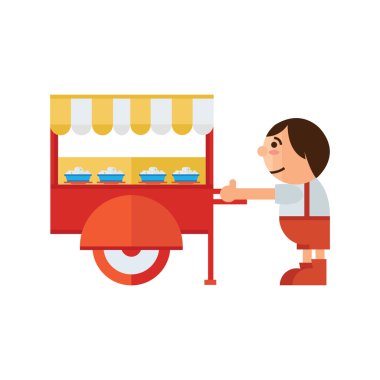 Yemek Sepeti simgesini çizgi film 