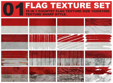 indonesia Flag texture set resolution 1920x1080 pixel 16 in 1