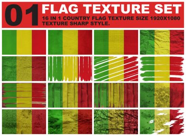 mali Bayrak doku seti çözünürlük 1920x1080 piksel 16 in 1